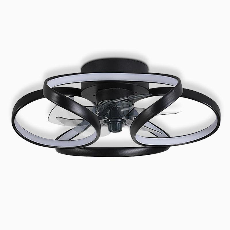 מאוורר פרח: LED בעמעום 3000K–6000K, זהב/לבן/שחור