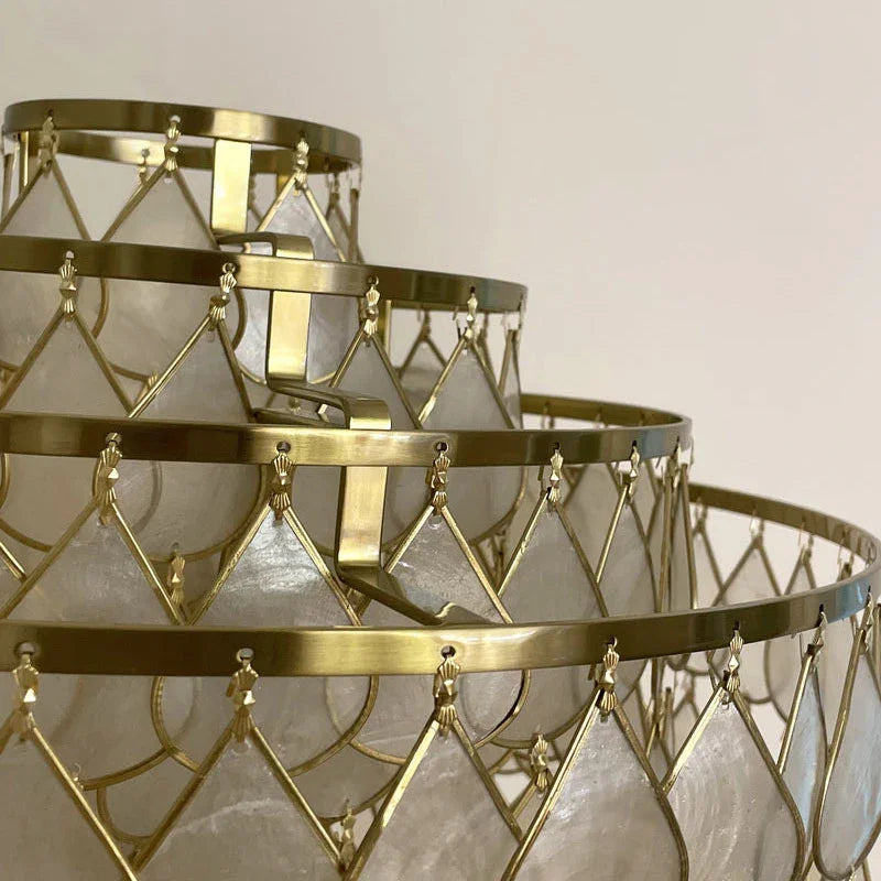 Teardrops Capiz Floor Lamp | wildoxy