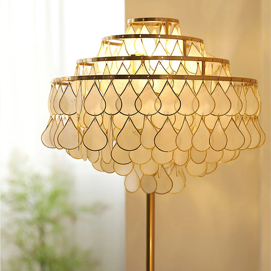 Teardrops Capiz Floor Lamp | wildoxy