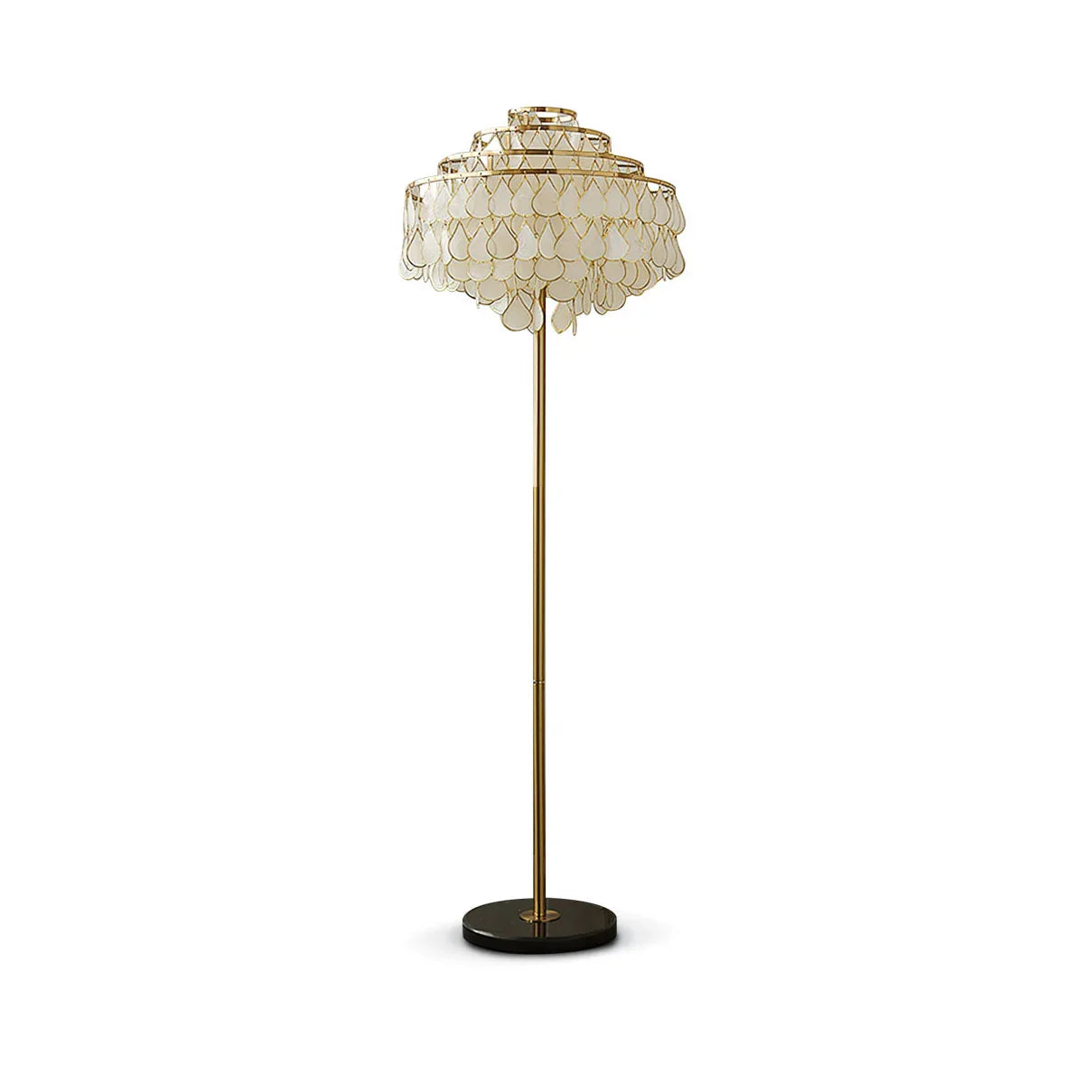 Teardrops Capiz Floor Lamp | wildoxy