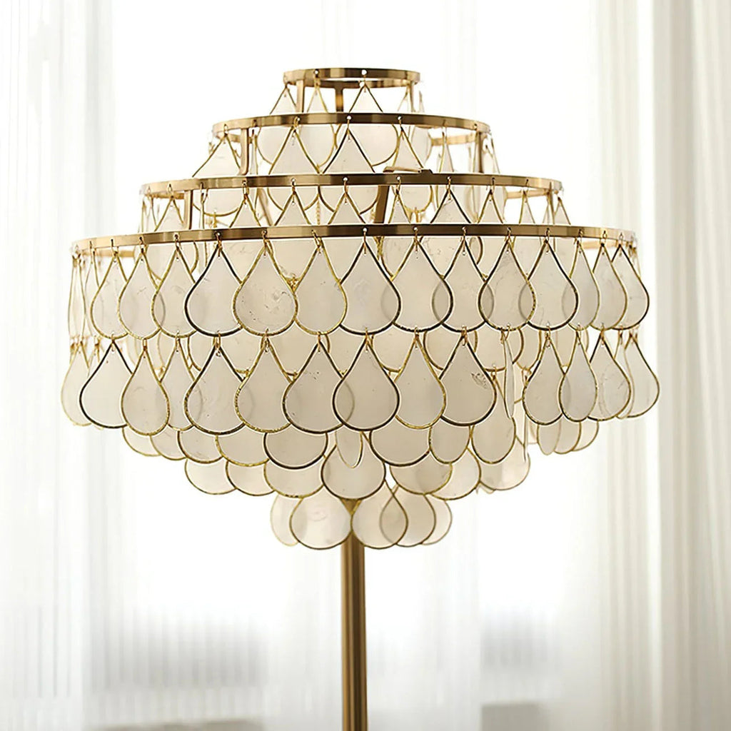 Teardrops Capiz Floor Lamp | wildoxy