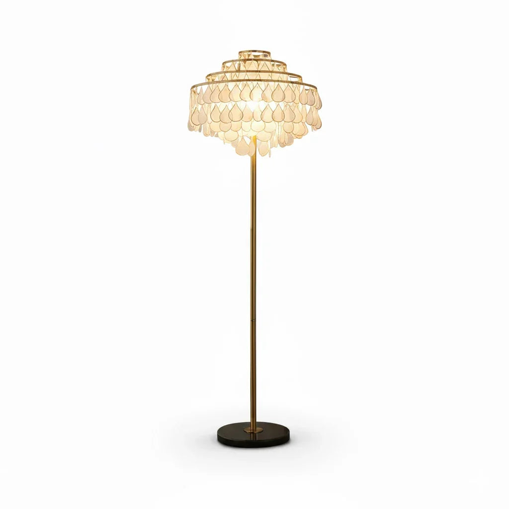 Teardrops Capiz Floor Lamp | wildoxy