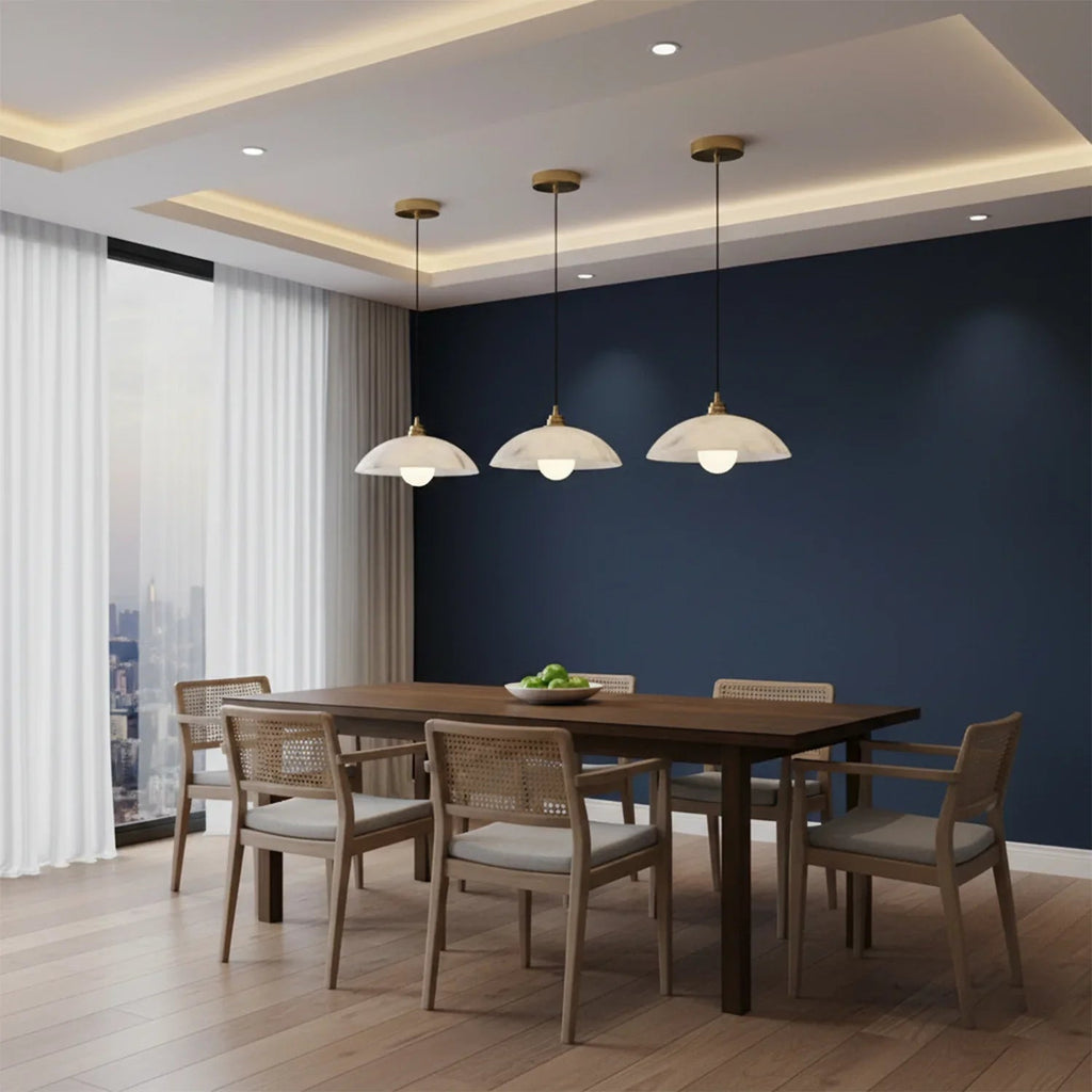 Timeless Alabaster Minimalist Pendant Light | wildoxy