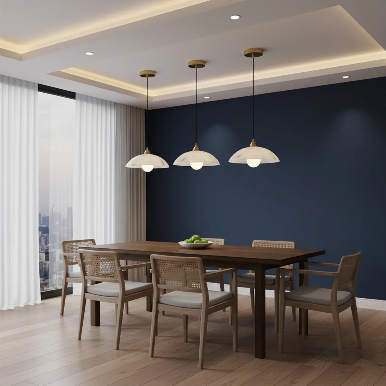 Timeless Alabaster Minimalist Pendant Light | wildoxy