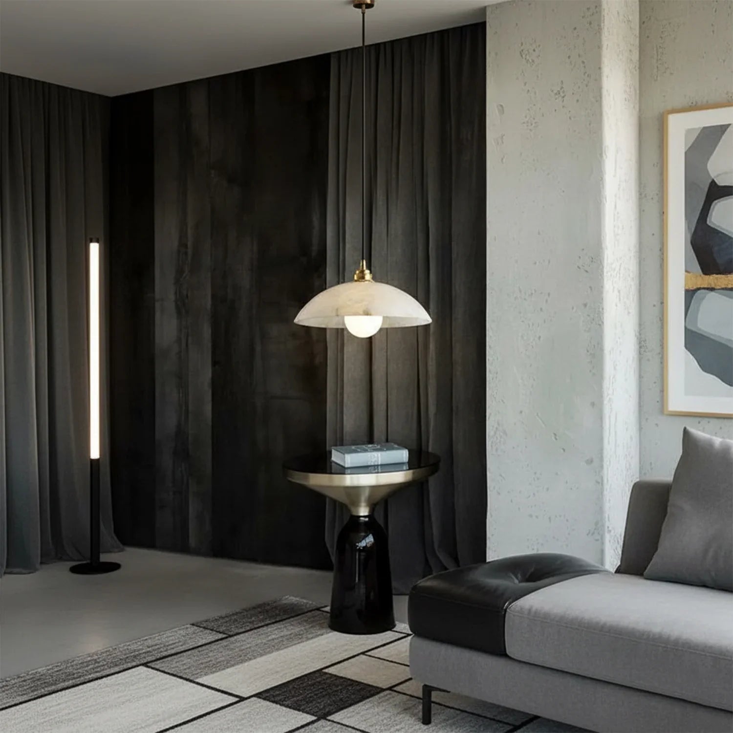 Timeless Alabaster Minimalist Pendant Light | wildoxy