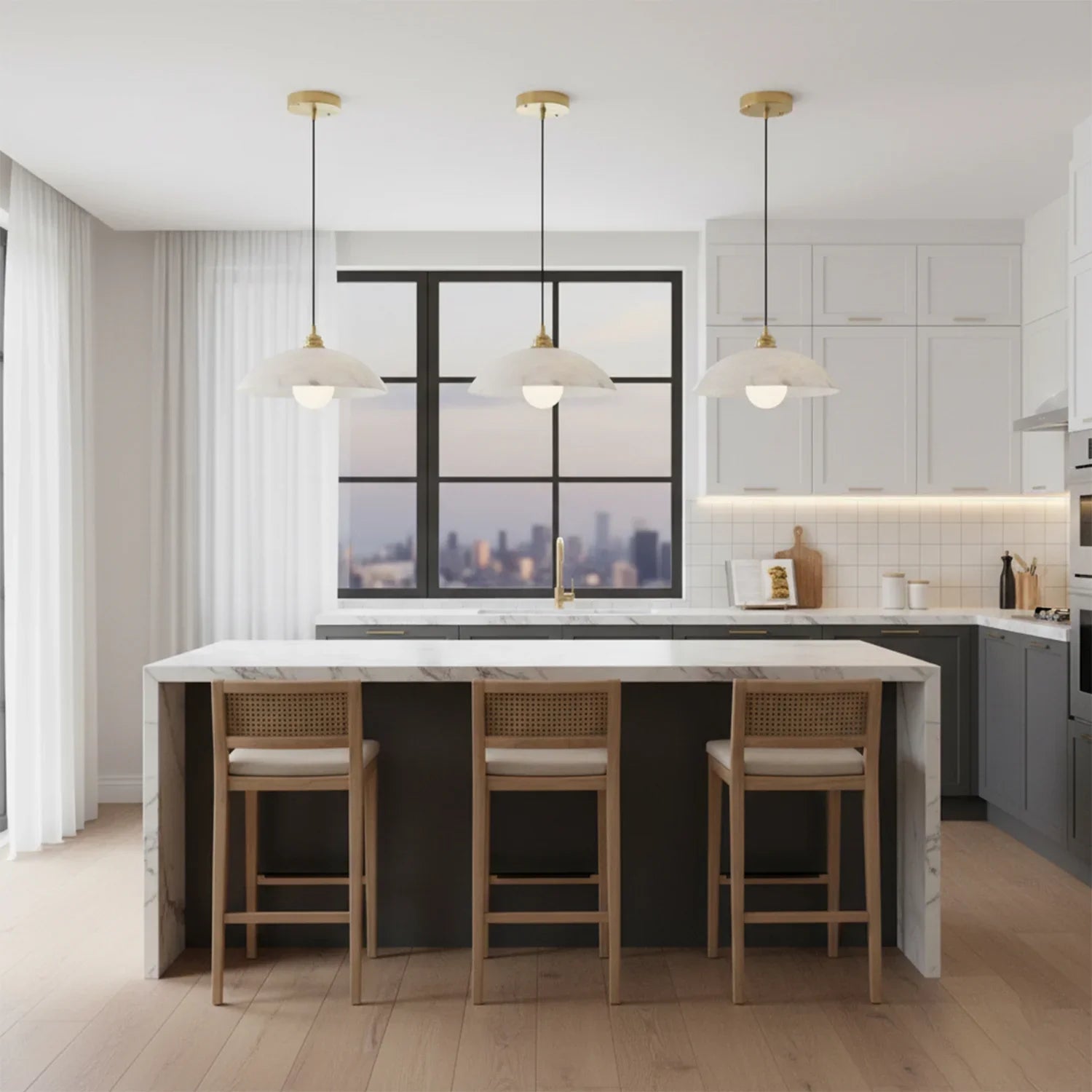 Timeless Alabaster Minimalist Pendant Light | wildoxy