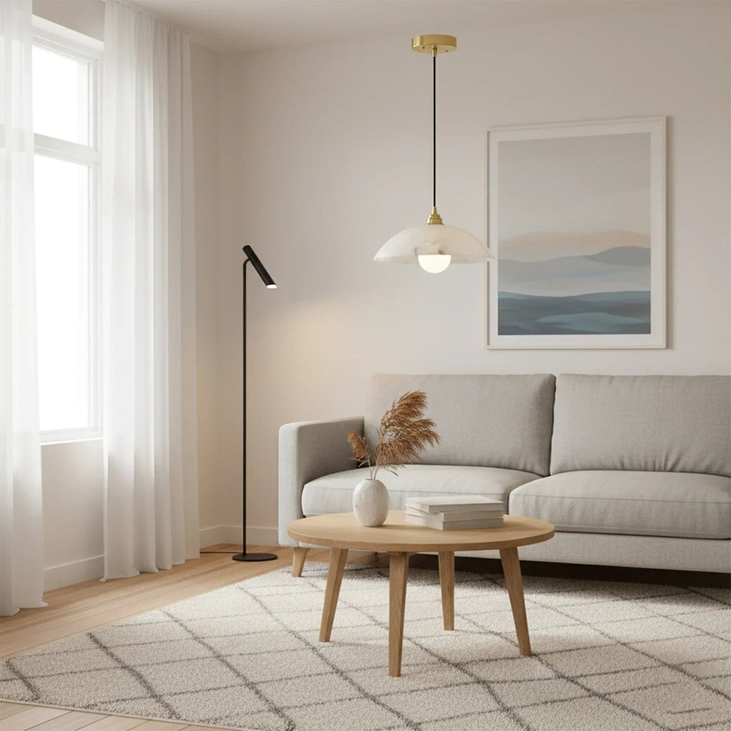 Timeless Alabaster Minimalist Pendant Light | wildoxy