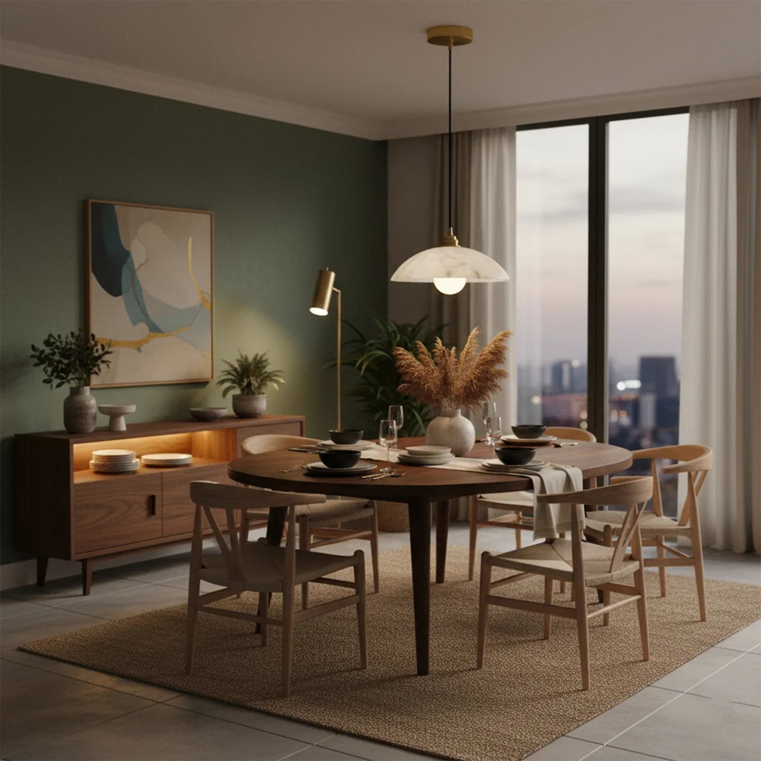 Timeless Alabaster Minimalist Pendant Light | wildoxy