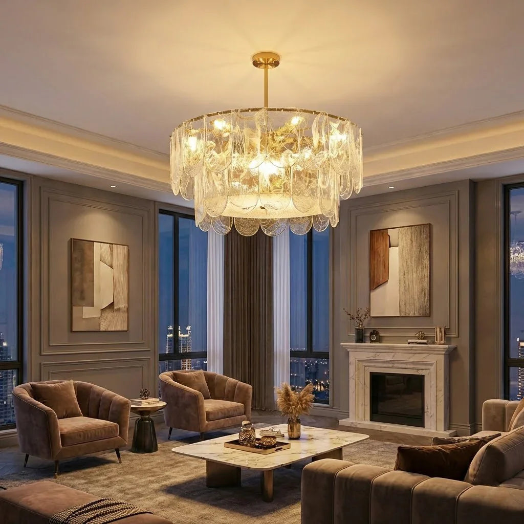 Timeless Metal & Glass Multi-Light Chandelier | wildoxy