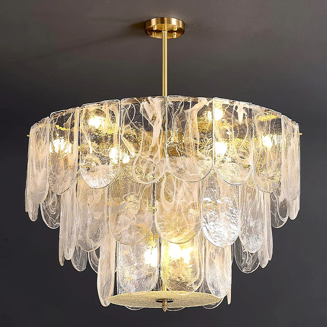 Timeless Metal & Glass Multi-Light Chandelier | wildoxy