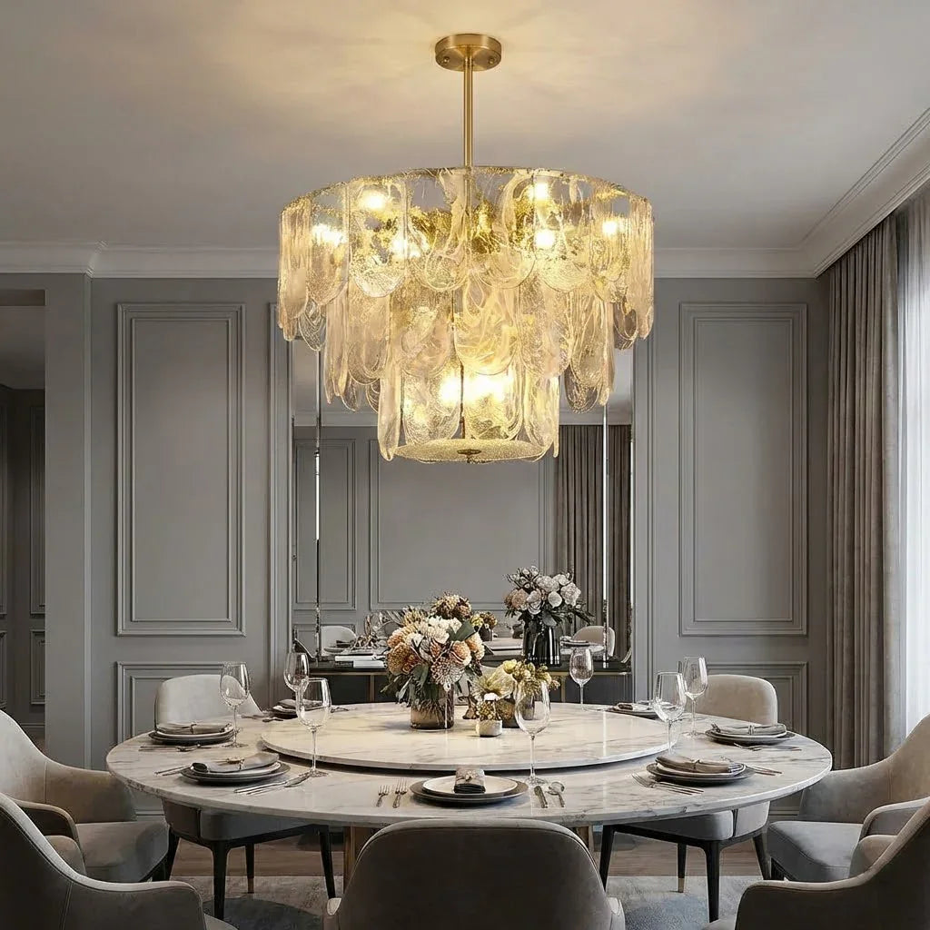 Timeless Metal & Glass Multi-Light Chandelier | wildoxy