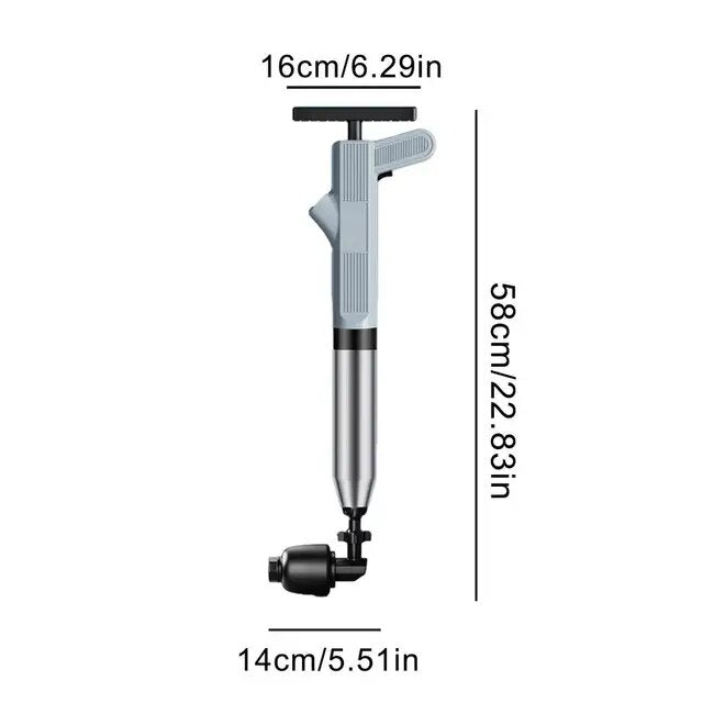 Abflussreiniger mit Luftdruck – leistungsstarke Pumpe mit 1–8 Bar