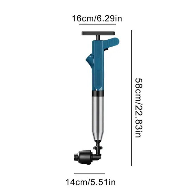 Abflussreiniger mit Luftdruck – leistungsstarke Pumpe mit 1–8 Bar