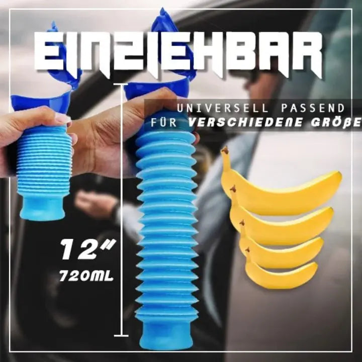 Miesten 750 ml:n taitettava virtsa-astia — BPA-vapaa PP, vuotamaton, sininen