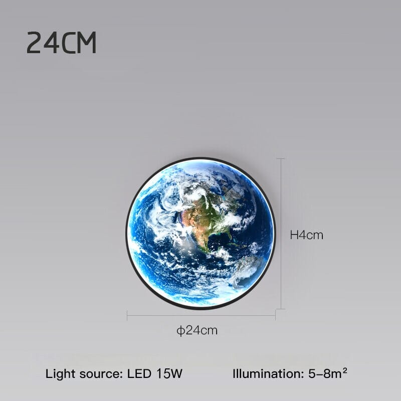 TerraGlow Modern Globe LED Wall Lamp — Contemporary Glass Shade Design