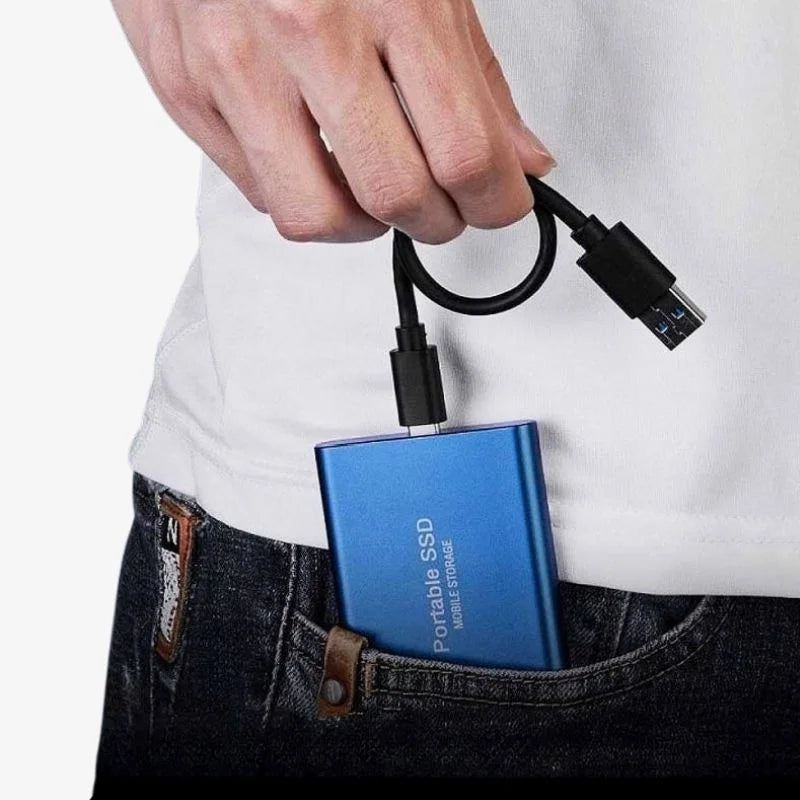 128 GB ekstern SSD — bærbart USB 3.1-drev til data