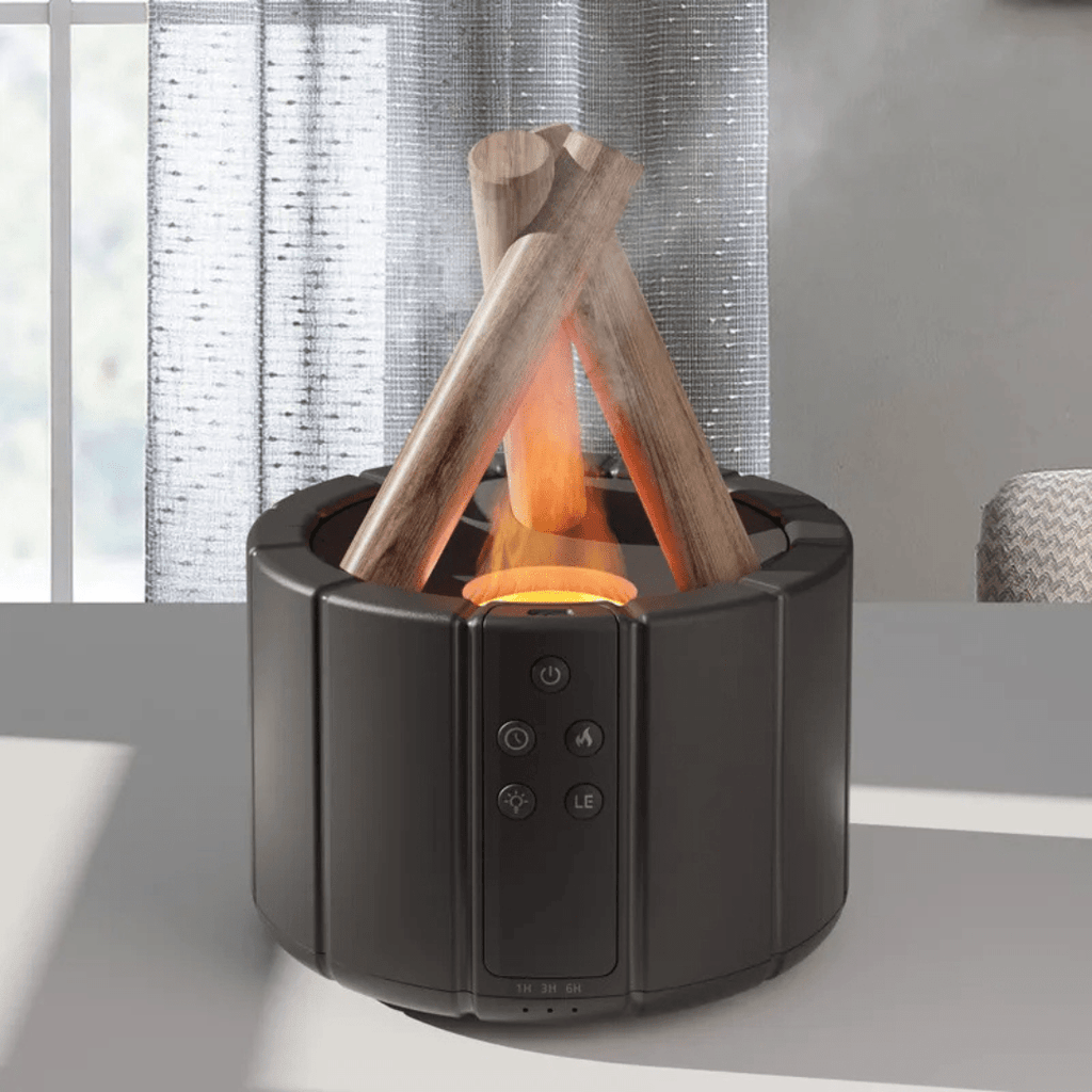 AstraGlow Compact Ultrasonic Aroma Diffuser — Flame Humidifier, Includes Fragrance Oil