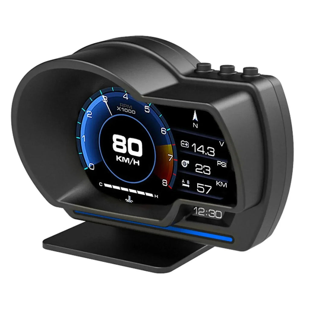 Pantalla de visualización frontal OBD2 — Velocímetro digital HD y alarma de RPM del turbo