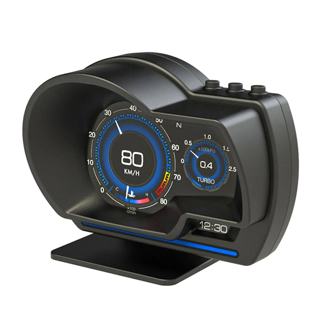 Pantalla de visualización frontal OBD2 — Velocímetro digital HD y alarma de RPM del turbo