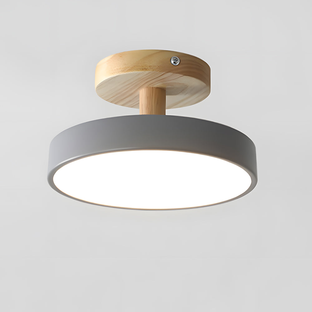 Pedol 12 W LED-loftlampe i grønt træ - skandinavisk stil