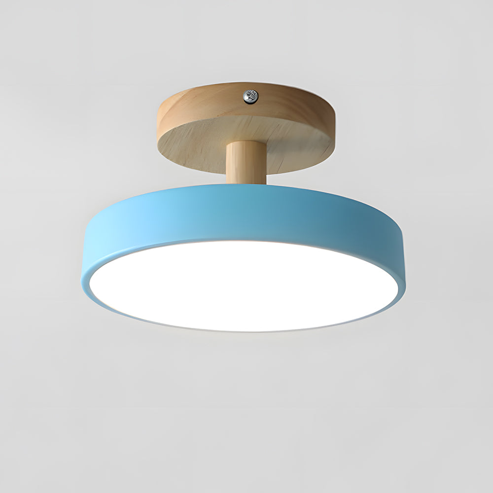Pedol 12 W LED-loftlampe i grønt træ - skandinavisk stil