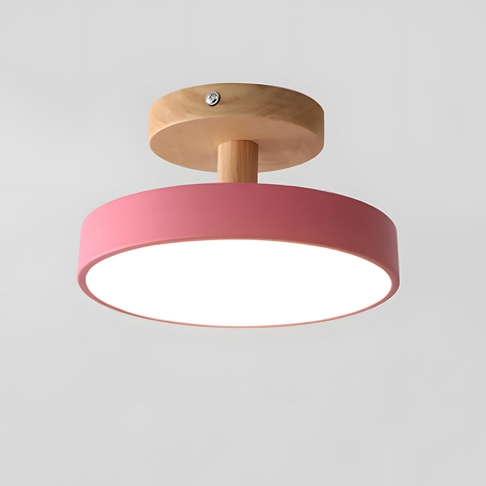 Pedol 12 W LED-loftlampe i grønt træ - skandinavisk stil