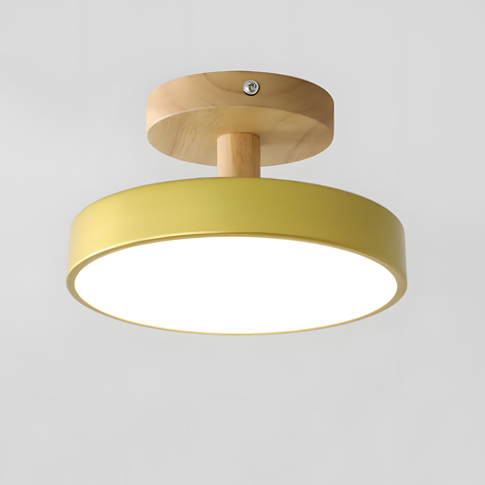 Pedol 12 W LED-loftlampe i grønt træ - skandinavisk stil