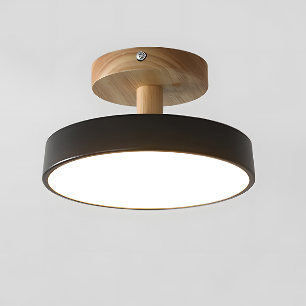 Pedol 12 W LED-loftlampe i grønt træ - skandinavisk stil