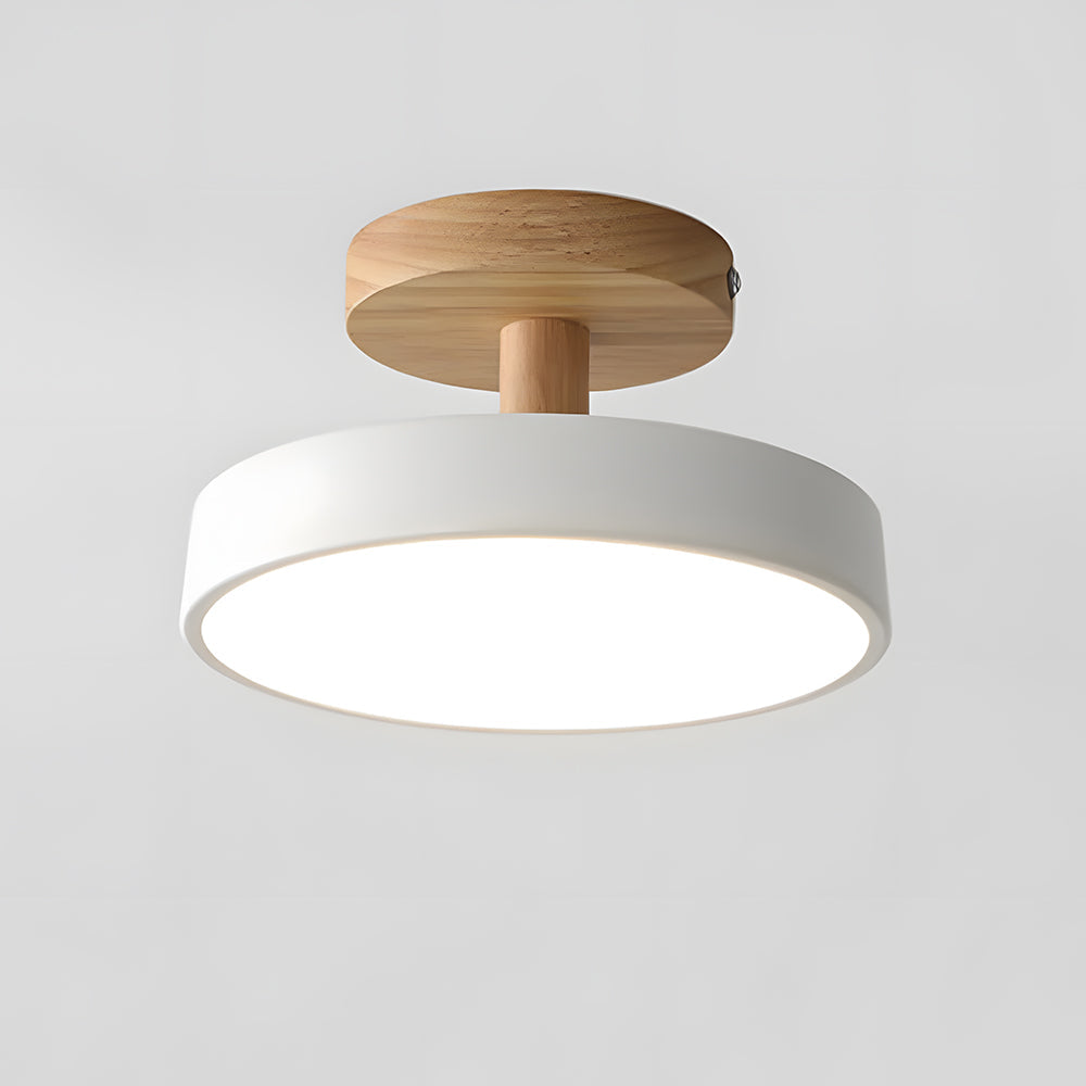 Pedol 12 W LED-loftlampe i grønt træ - skandinavisk stil