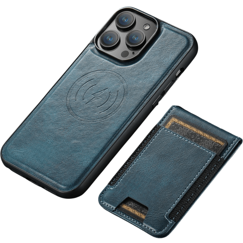 VeroLux Leather Case — Magnetic Stand, Built-In Card Holder