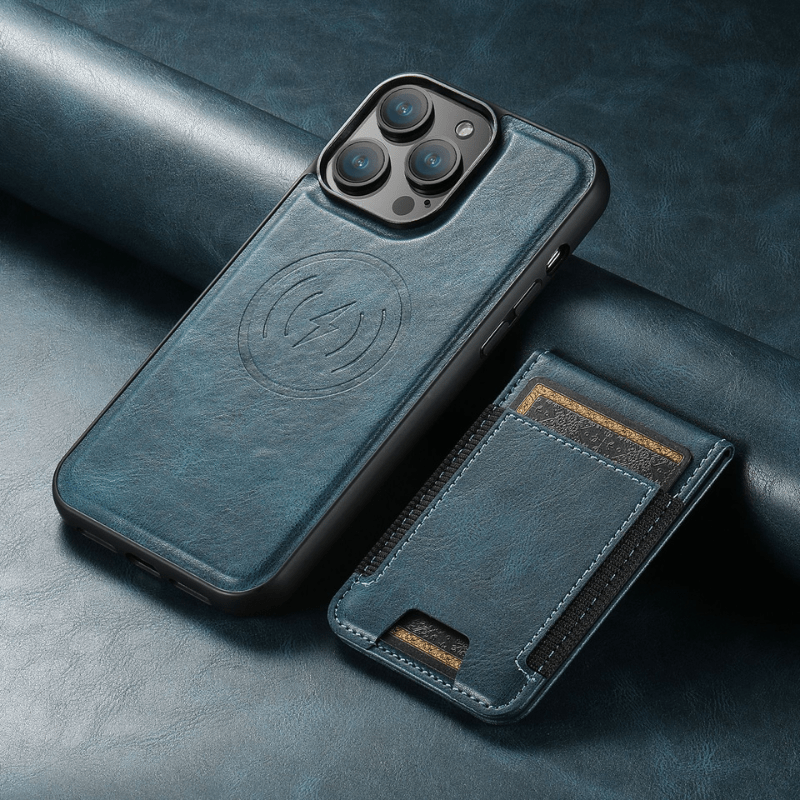 VeroLux Leather Case — Magnetic Stand, Built-In Card Holder