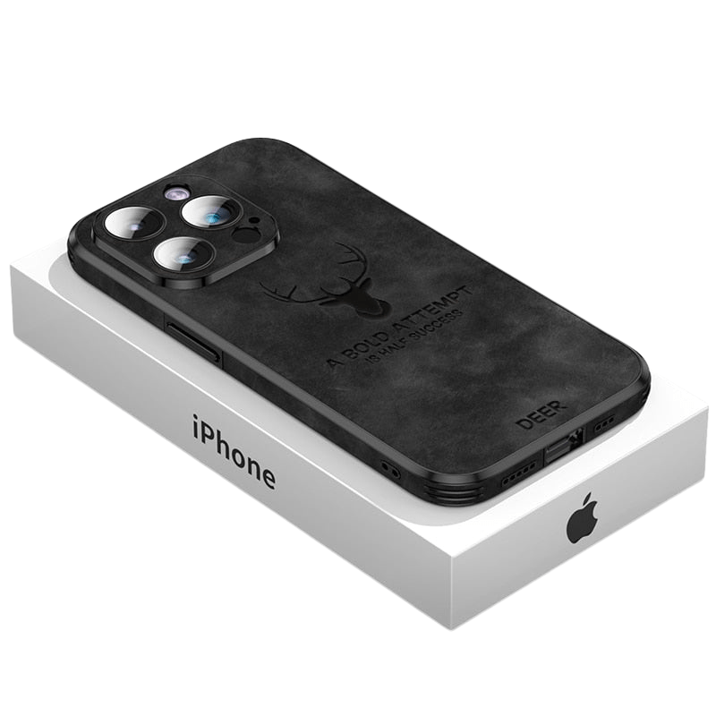 AureateGuard Premium Leather iPhone Case — Shock Resistant, Slim Profile