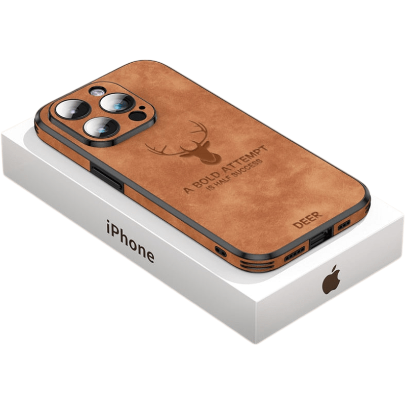 AureateGuard Premium Leather iPhone Case — Shock Resistant, Slim Profile