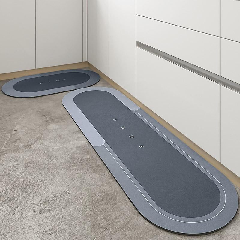 Absorbent Non-Slip Bath Mat & Kitchen Runner