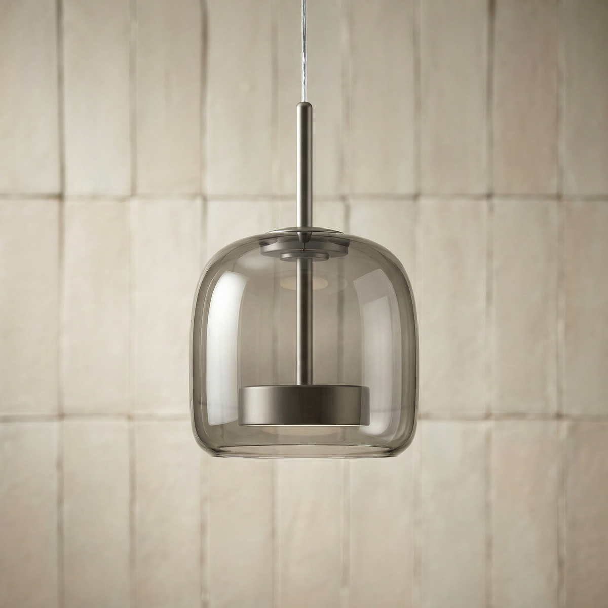 Skandinavisk glastaklampa – bärnstensfärgad/genomskinlig/grå, Ø15/25/35 cm