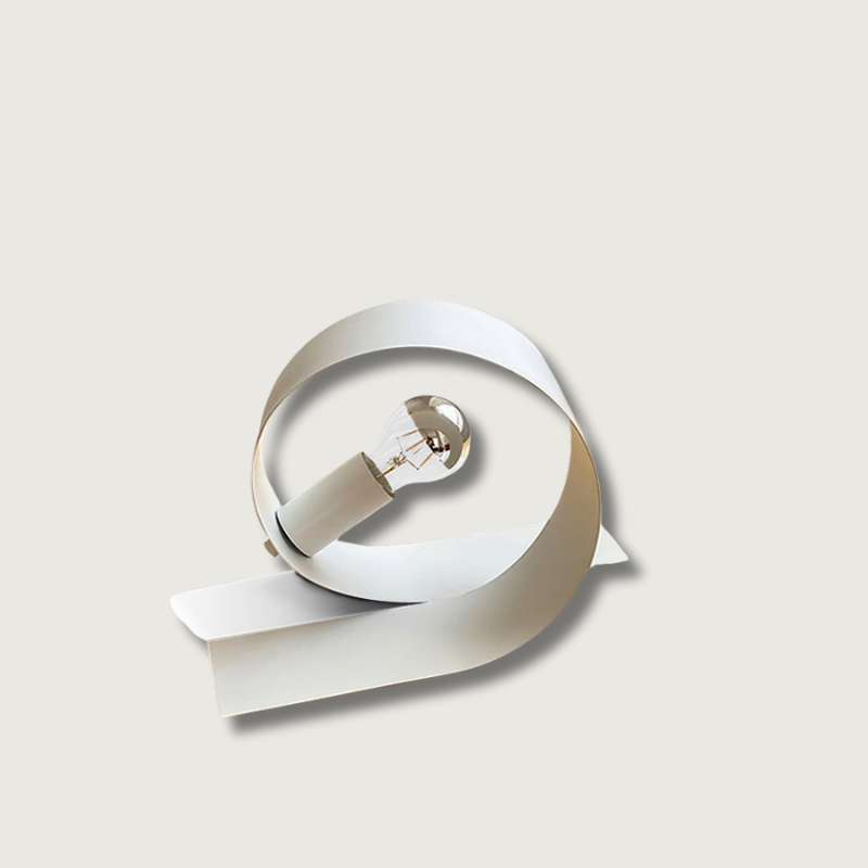 Aurell Minimalist White Metal Table Lamp — Slim Silhouette, Clean Lines & Restrained Profile
