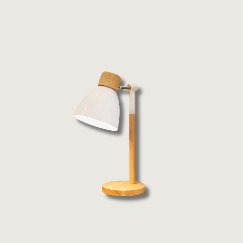 Kirrea Macaron Yellow Wooden Table Lamp — Nordic Base Design