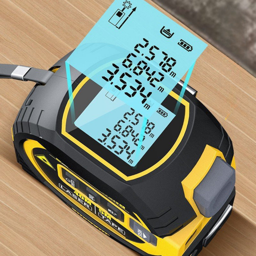 Metro a nastro laser a infrarossi 3-in-1 — Digitale, portata di 40m