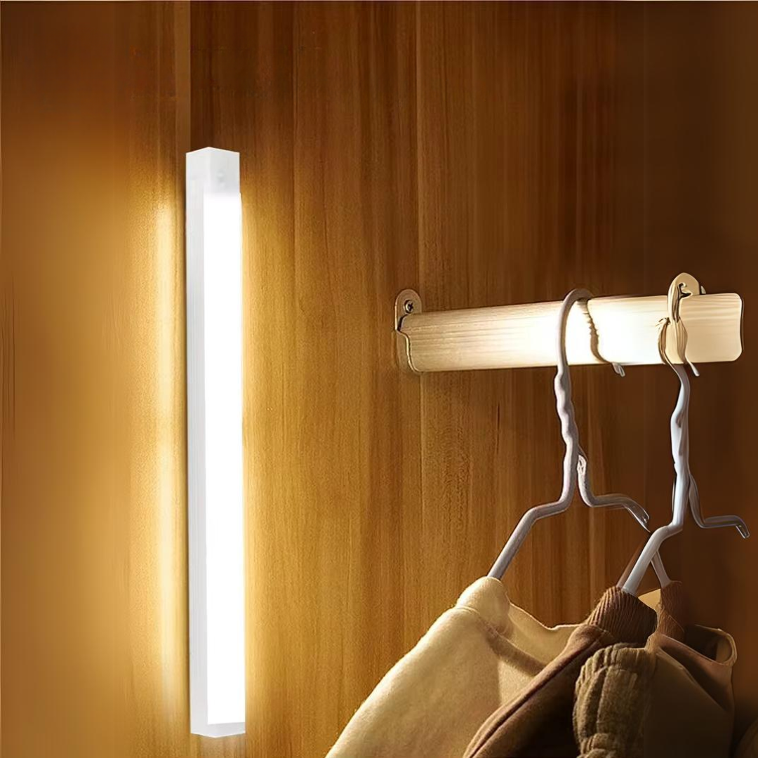 מנורת לילה אלחוטית LED באורך 50cm — חיישן תנועה, עמעום