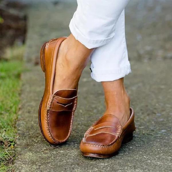 Premium-Loafer aus braunem Leder — Freizeitschuhe und elegante Schuhe