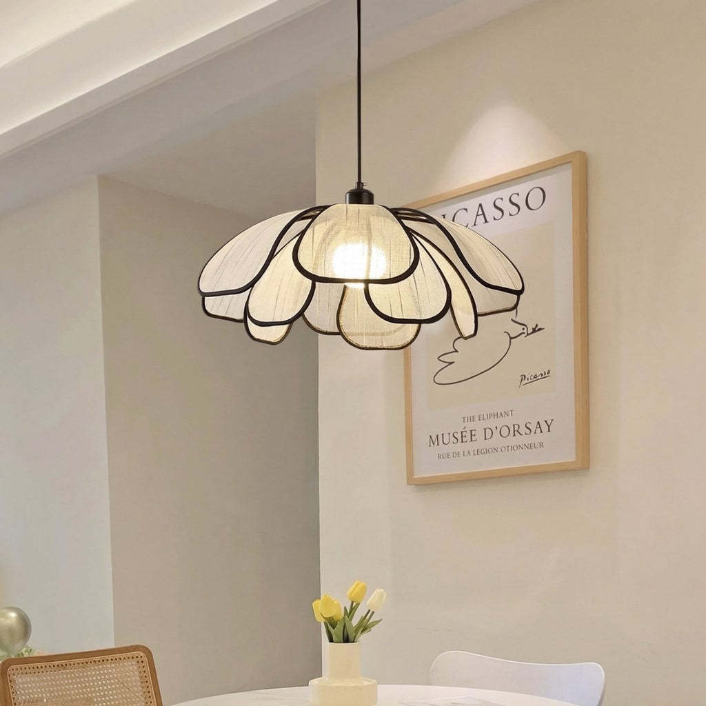 12-Inch Vintage Metal Petal Hanging Lamp