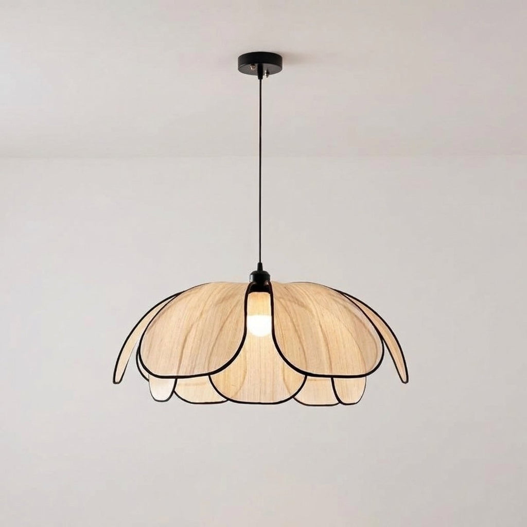 12-Inch Vintage Metal Petal Hanging Lamp