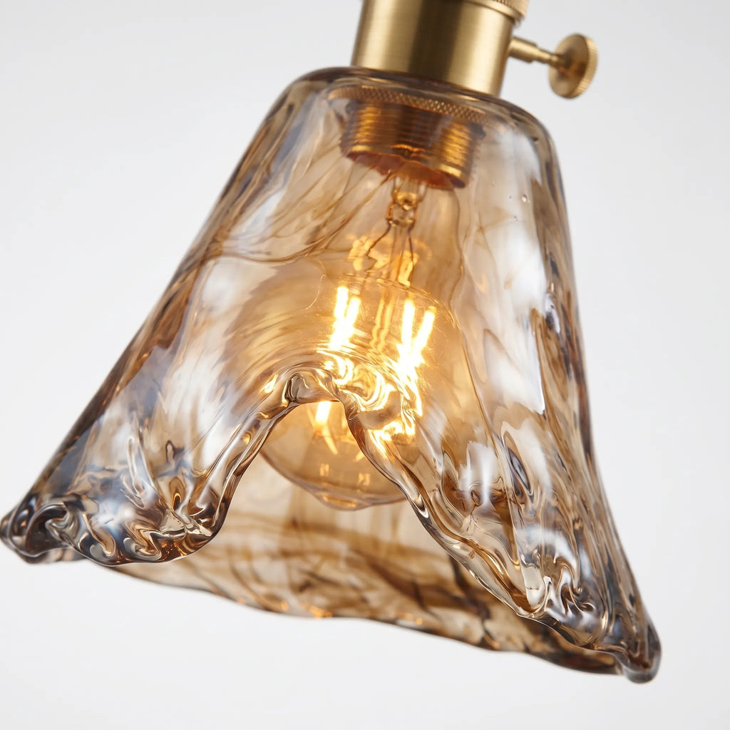 Vintage Style Amber Pendant Light -  Accentuating Dining Spaces - Wildoxy