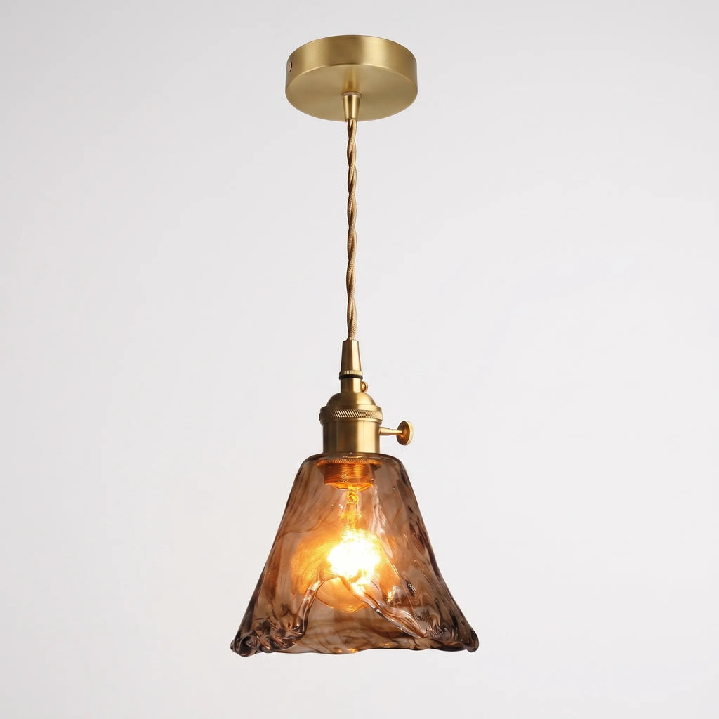 Vintage Style Amber Pendant Light -  Accentuating Dining Spaces - Wildoxy