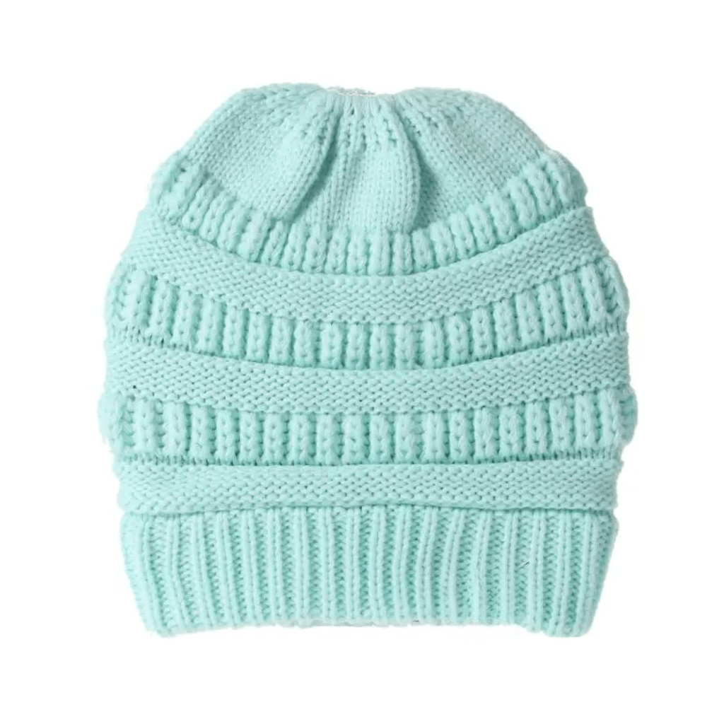 CozyWeave Women's Crocheted Wool Winter Hat — Textured Knit Detail