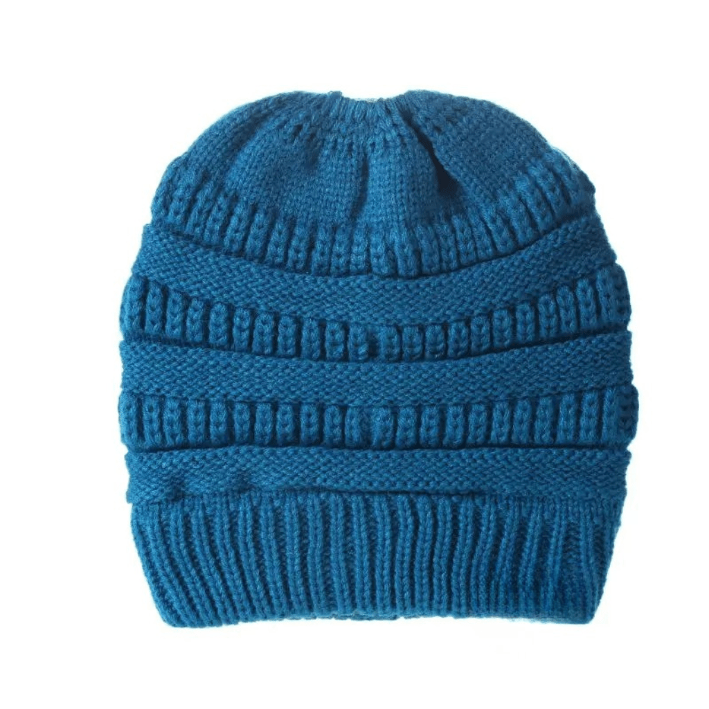 CozyWeave Women's Crocheted Wool Winter Hat — Textured Knit Detail