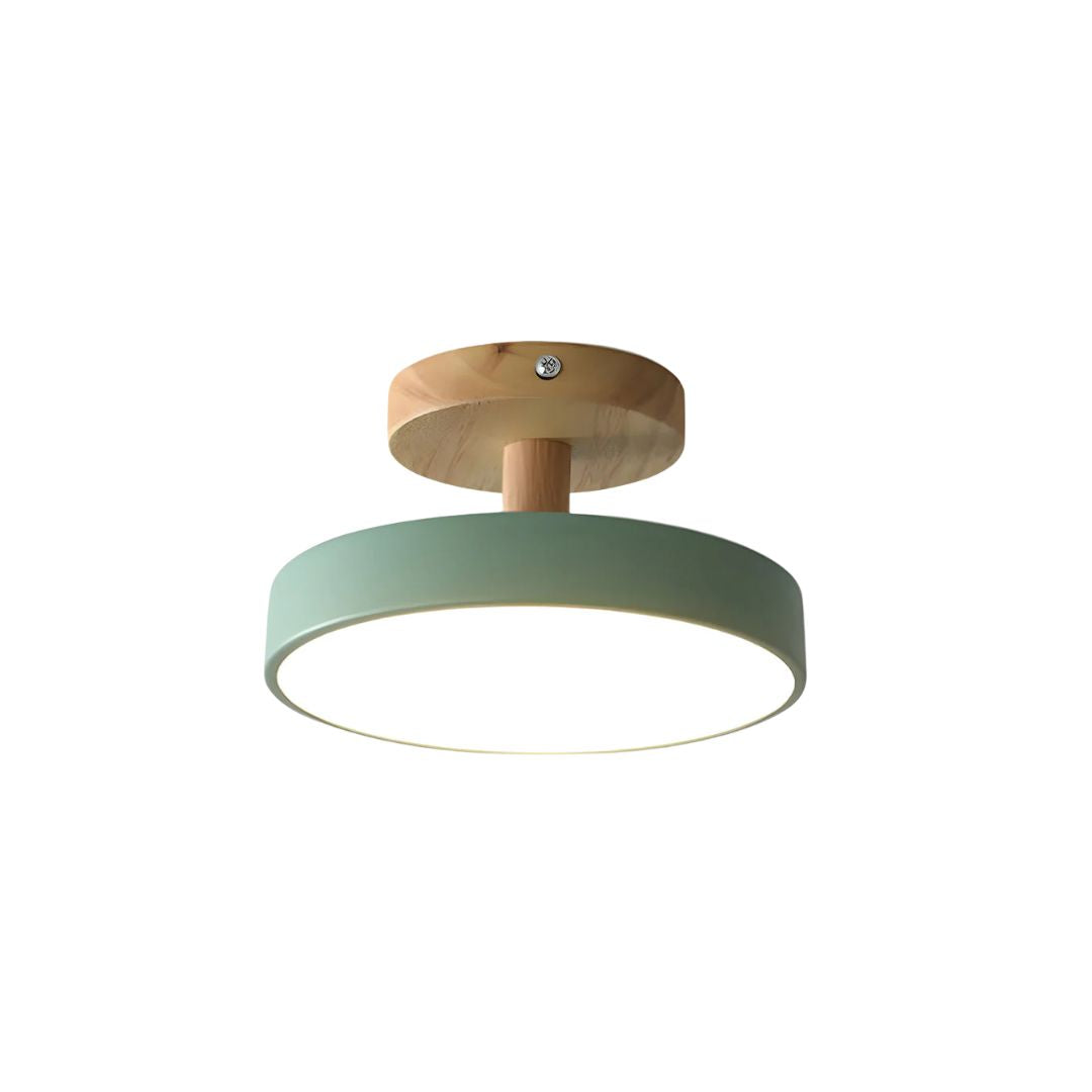 Pedol 12 W LED-loftlampe i grønt træ - skandinavisk stil