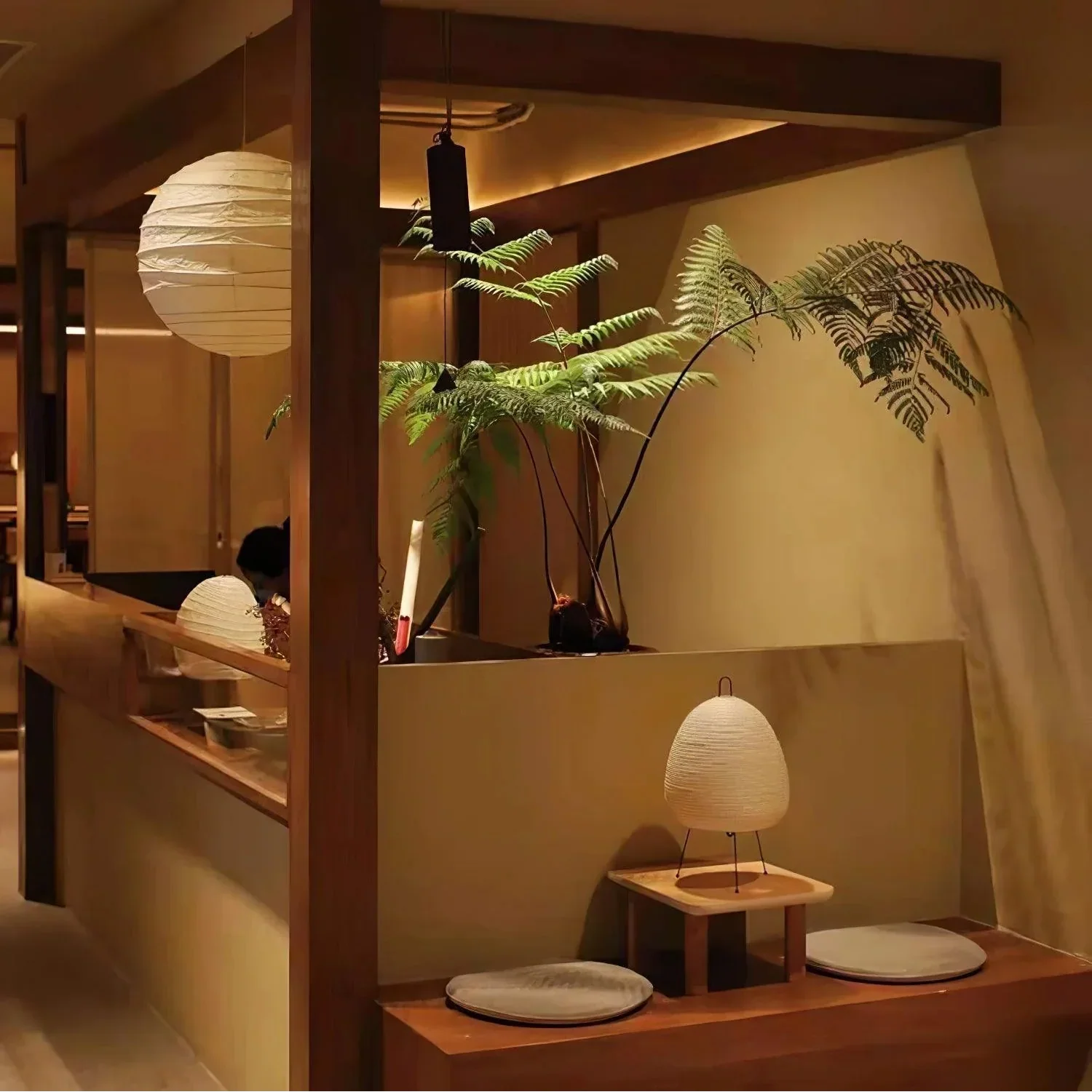 Spherical Rice Paper Pendant Ceiling Light