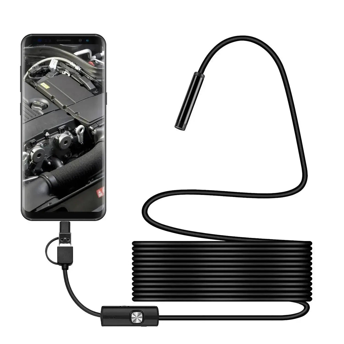 Flexibele waterdichte inspectiecamera van 5,5 mm — LED, kabel van 5 m