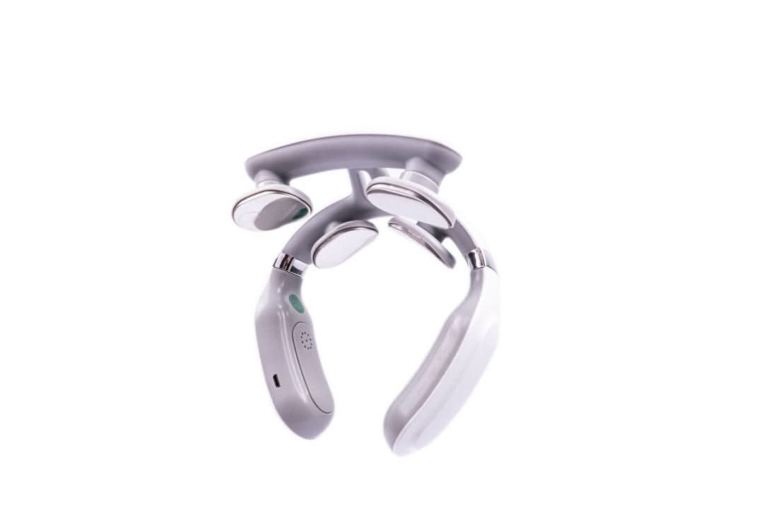 Portable 4-in-1 Neck Massager Combining Focused Heat And Vibration